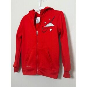 Nike Boys Red All Day Play Therma Fit Full Zip Hoodie - 4T